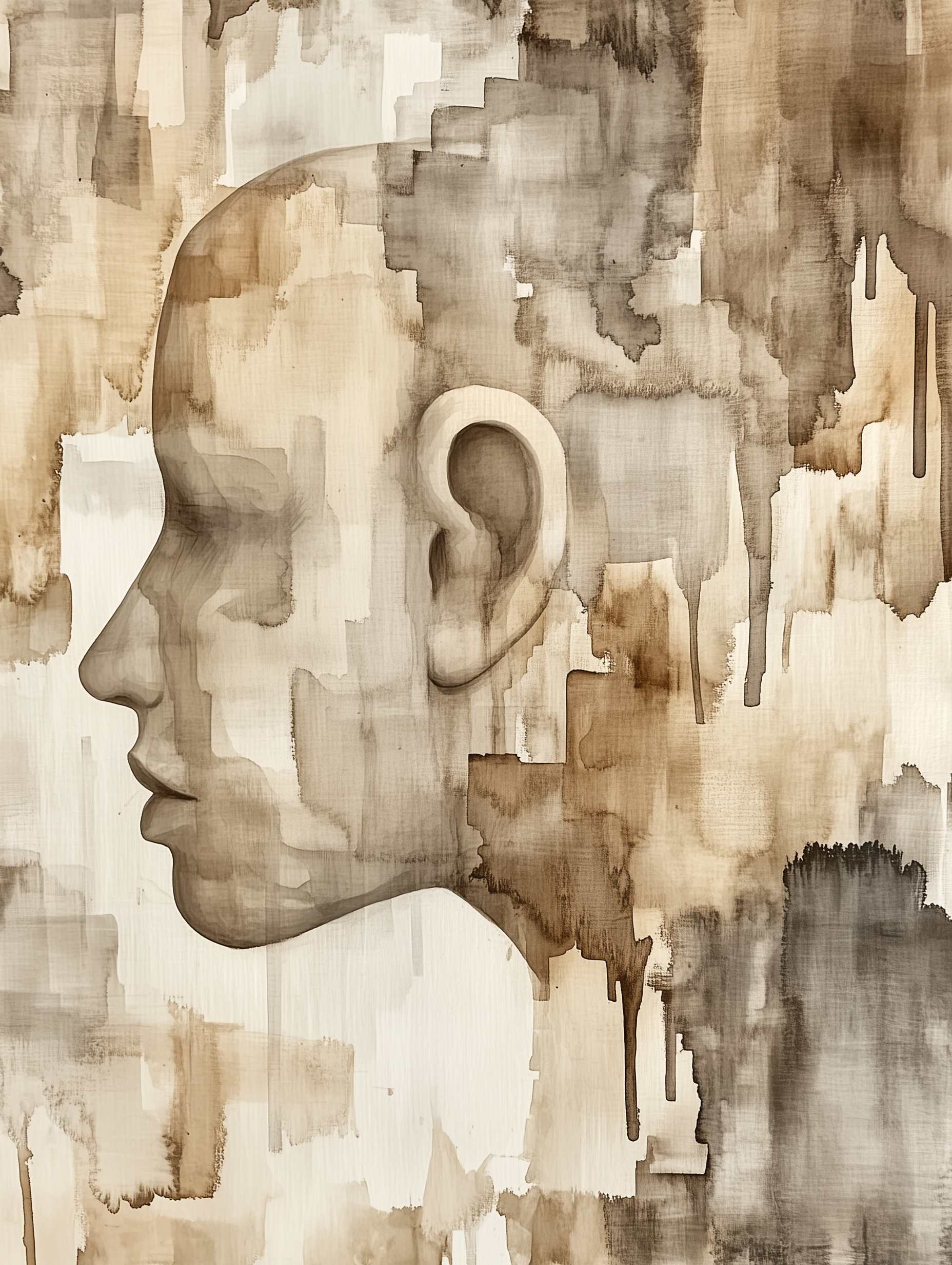 A human head, symbolizing perception.